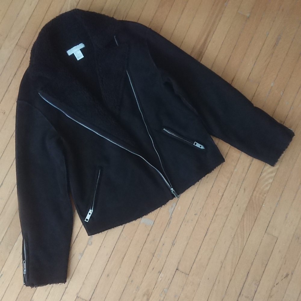 H&M Faux suede jacket, size 34 (XS-S)
